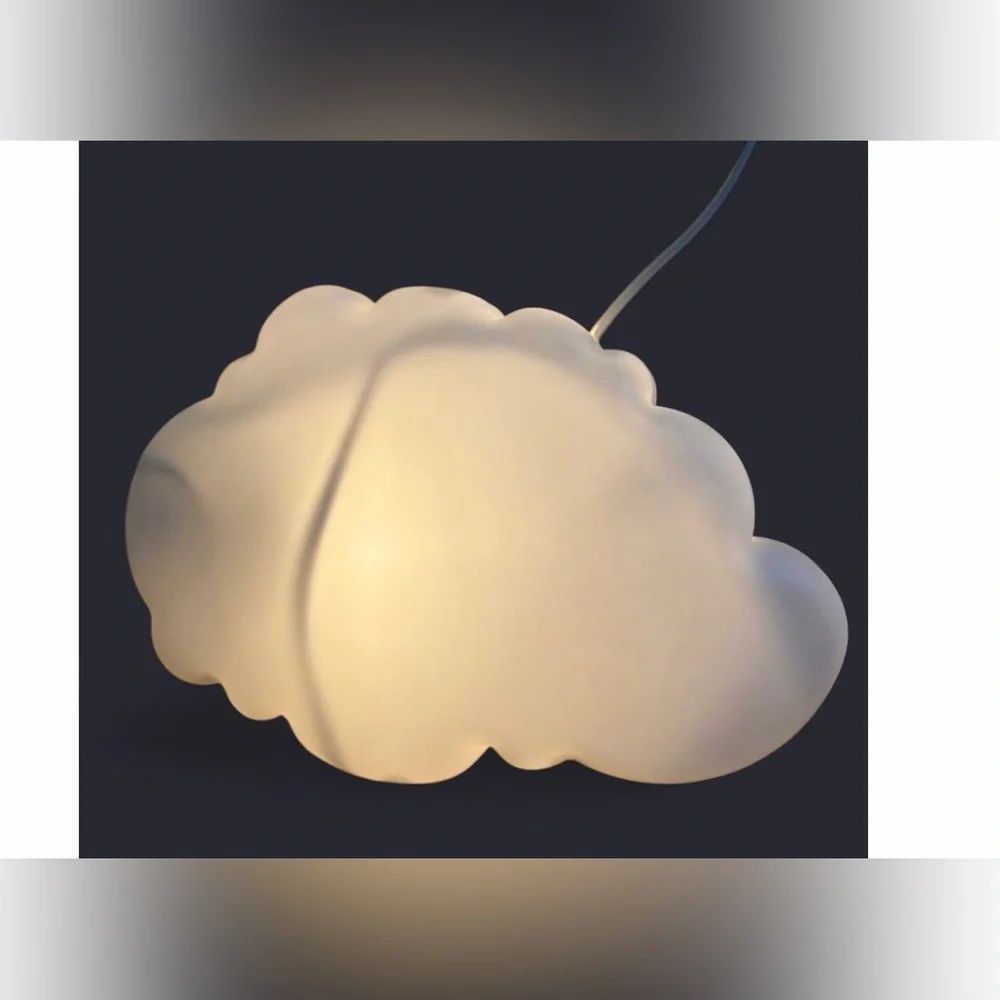 Ikea White Cloud Light Wall Light, Corded Lamp Kawaii Cute Aesthetic Home Decor